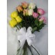 Dozen Mixed Colored Roses Wrapped